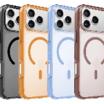 Crystal Clear Case-TPU+PC With Color-PC Button - 18 Pro/18 Pro Max