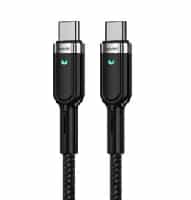vk-access-aluminum-alloy-c-to-c-quick-charge-cable-vk-ac04-black-white-main.jpeg Aluminum alloy C to C quick charge cable - VK-AC04 - Image 1